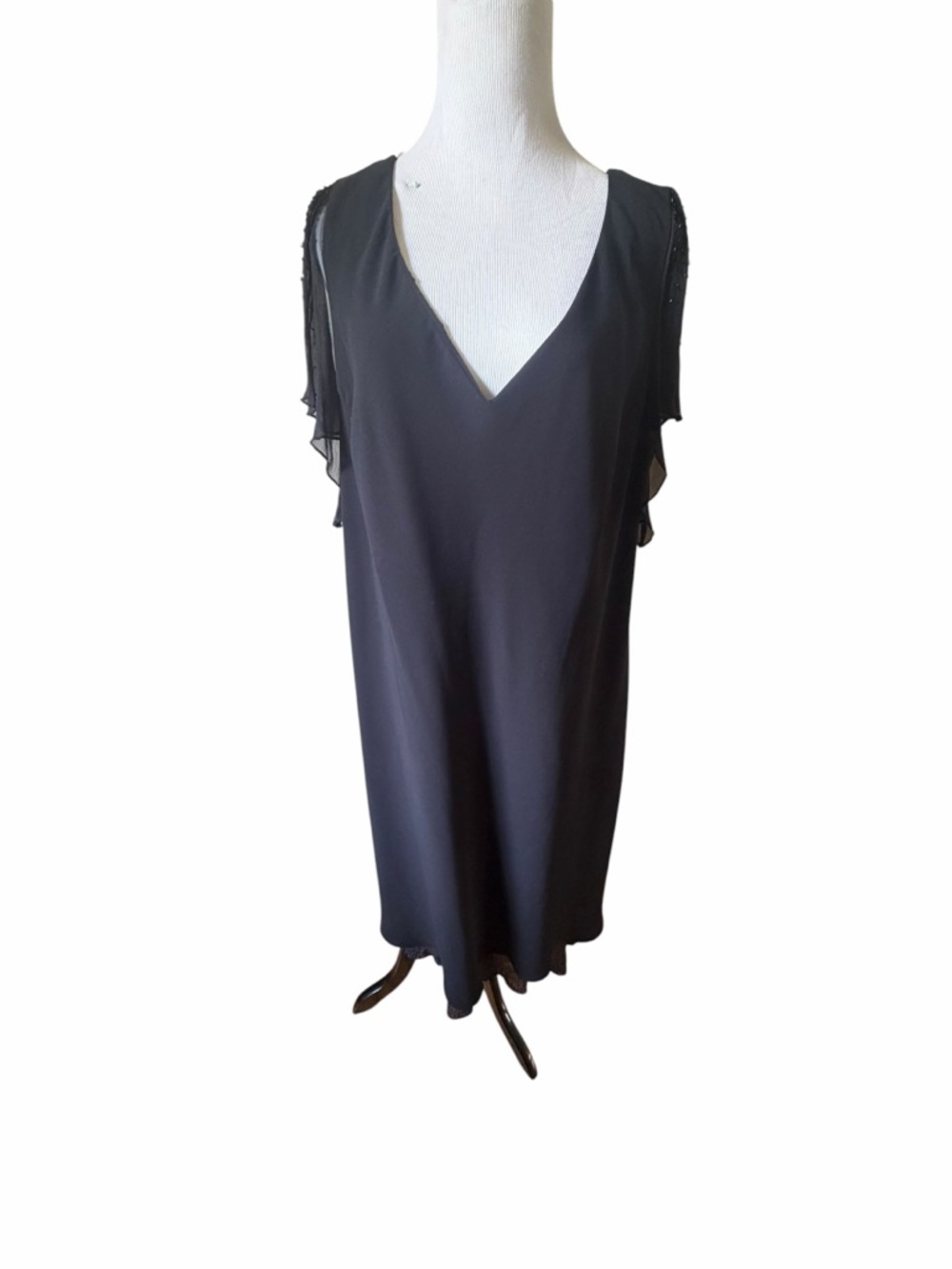 Vintage Y2K Jones New York Black V-Neck Sleeveless Shift Dress Plus Size 22W